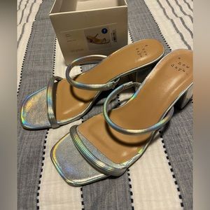 A New Day Target iridescent heels. Size 7. Worn for a wedding for 2 hours!